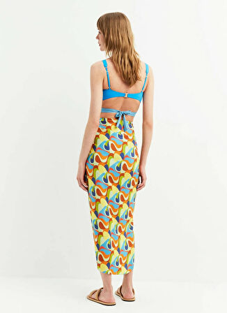 Maliluha Çok Renkli Kadın Pareo Retro Pareo