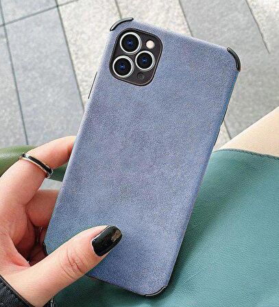  iPhone 11 Pro Max Köşe Korumalı Antik Deri Telefon Kılıfı