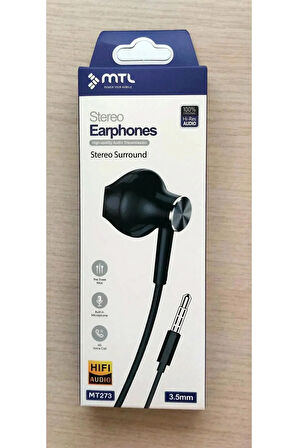 MTL MT273 3.5mm Mikrofonlu Kablolu Telefon Kulaklığı 1,3M 