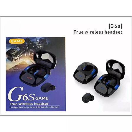 TT-G6S Game Bluetooth Kablosuz Kavuçuklu Oyuncu Kulaklığı Ledli TWS/BT 5.3V