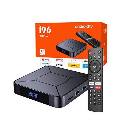 Castu İ96 Z8 Plus 4K Android TV 2GB Ram-16GB Hafıza /Wifi/Lan/BT/HDMI/2xUSB/TF-Kart