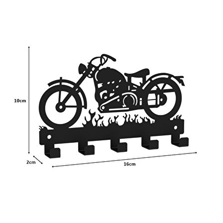 MOTOSİKLET TEMALI METAL ANAHTARLIK SİYAH