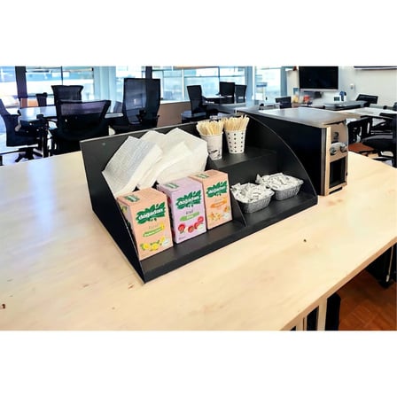 TEZGAHÖNÜ ORGANİZER RAF 50 CM 2 KATLI MODEL SİYAH