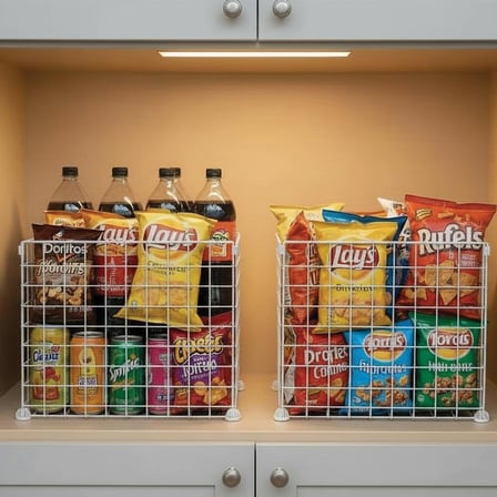 2'li 33x33 Connectör'lü Organizer Sepet Beyaz