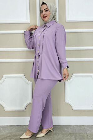 KADIN DANTEL ŞERİT DETAYLI TESETTÜR TAKIM