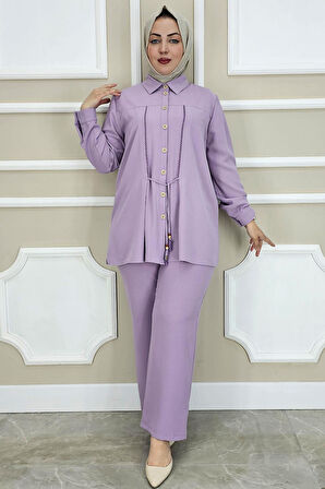 KADIN DANTEL ŞERİT DETAYLI TESETTÜR TAKIM