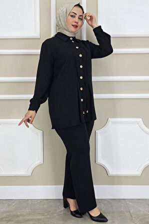 KADIN DANTEL ŞERİT DETAYLI TESETTÜR TAKIM