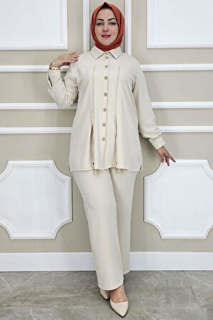 KADIN DANTEL ŞERİT DETAYLI TESETTÜR TAKIM