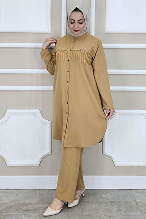 KADIN KOMBİNLİ TAŞ DETAYLI TESETTÜR TAKIM