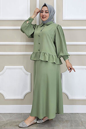 KADIN FIRFIR DETAYLI ETEKLİ TESETTÜR TAKIM