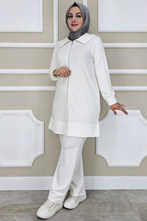 KADIN BEDEN TAŞ DETAYLI TESETTÜR TAKIM