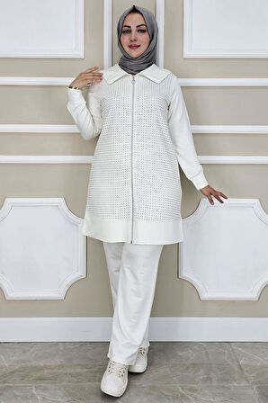 KADIN BEDEN TAŞ DETAYLI TESETTÜR TAKIM