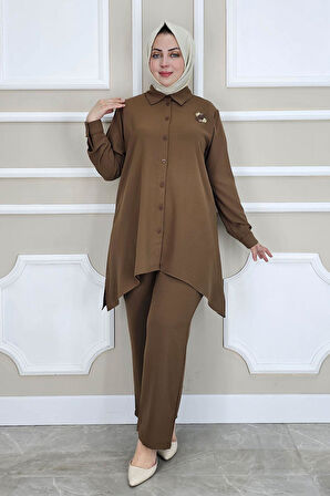 KADIN BROŞ DETAYLI TESETTÜR TAKIM