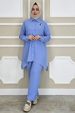 KADIN BROŞ DETAYLI TESETTÜR TAKIM