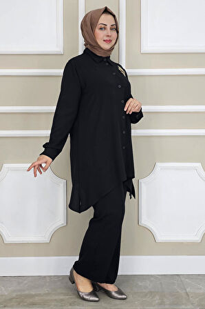 KADIN BROŞ DETAYLI TESETTÜR TAKIM