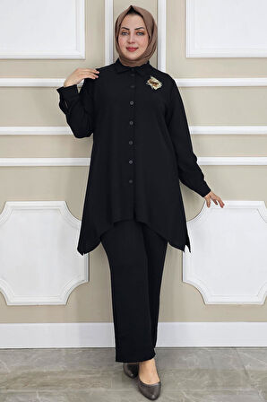 KADIN BROŞ DETAYLI TESETTÜR TAKIM