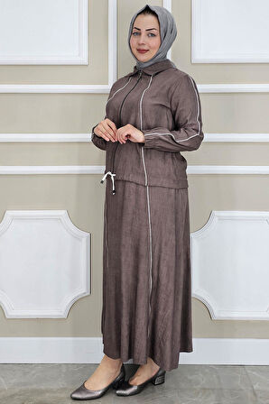 KADIN BİYELİ FERMUARLI TESETTÜR TAKIM