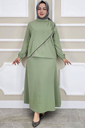 KADIN PÜSKÜ AKSESUARLI TESETTÜR TAKIM