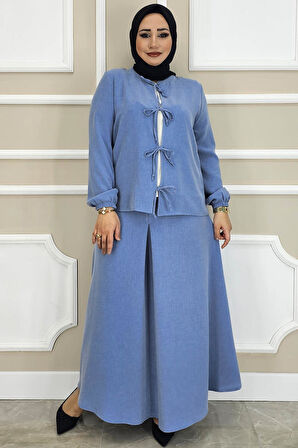 KADIN ÖNÜ BAĞCIKLI TESETTÜR 3 LÜ TAKIM