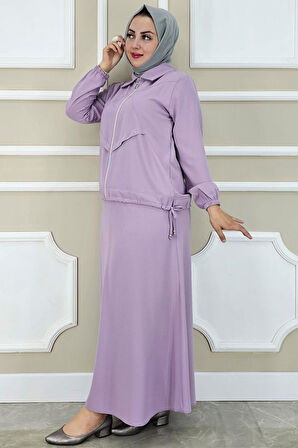 KADIN ALLER DİKİM TAŞ DETAYLI TESETTÜR TAKIM