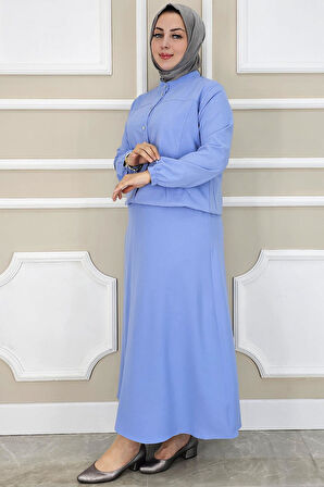 KADIN YAY DESENLİ TESETTÜR TAKIM