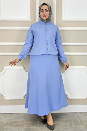 KADIN YAY DESENLİ TESETTÜR TAKIM