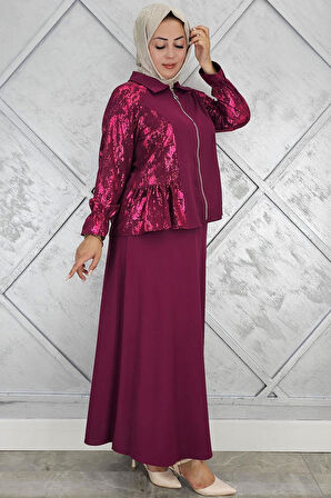 KADIN BÜZGÜ DETAYLI TESETTÜR TAKIM