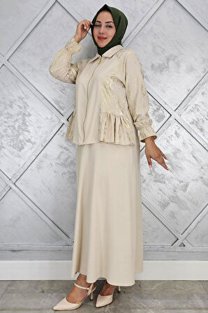 KADIN BÜZGÜ DETAYLI TESETTÜR TAKIM