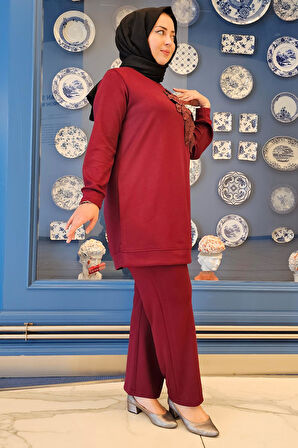 KADIN DİKME ÇİÇEK DETAYLI TESETTÜR TAKIM