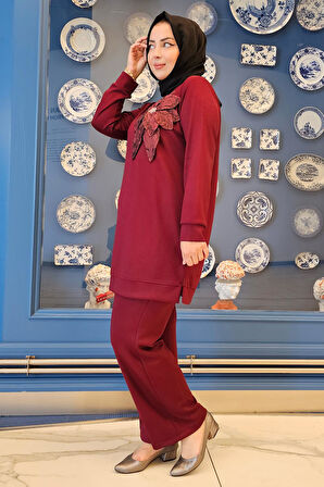 KADIN DİKME ÇİÇEK DETAYLI TESETTÜR TAKIM