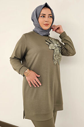 KADIN DİKME ÇİÇEK DETAYLI TESETTÜR TAKIM