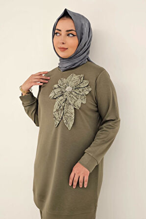 KADIN DİKME ÇİÇEK DETAYLI TESETTÜR TAKIM