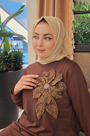 KADIN DİKME ÇİÇEK DETAYLI TESETTÜR TAKIM