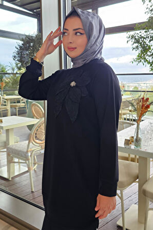 KADIN DİKME ÇİÇEK DETAYLI TESETTÜR TAKIM