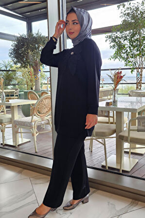 KADIN DİKME ÇİÇEK DETAYLI TESETTÜR TAKIM