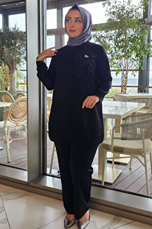 KADIN DİKME ÇİÇEK DETAYLI TESETTÜR TAKIM