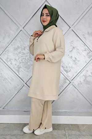 KADIN DÜĞME DETAYLI TESETTÜR TAKIM