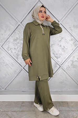 KADIN DÜĞME DETAYLI TESETTÜR TAKIM