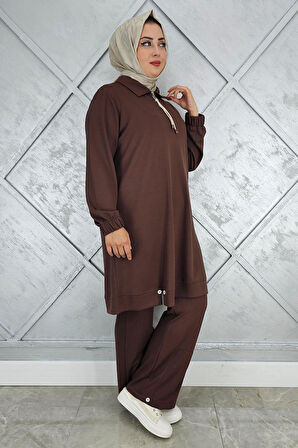 KADIN DÜĞME DETAYLI TESETTÜR TAKIM