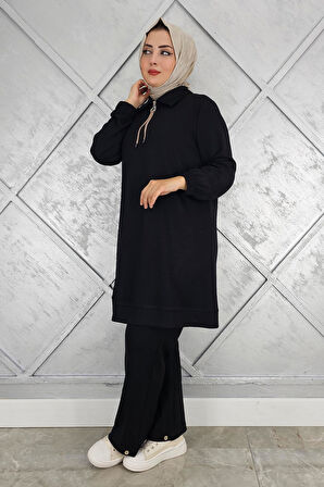 KADIN DÜĞME DETAYLI TESETTÜR TAKIM