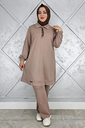 KADIN DÜĞME DETAYLI TESETTÜR TAKIM