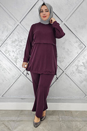 KADIN TAŞ DETALI BAĞCIKLI TESETTÜR TAKIM