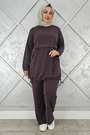 KADIN TAŞ DETALI BAĞCIKLI TESETTÜR TAKIM