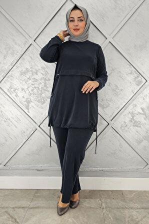 KADIN TAŞ DETALI BAĞCIKLI TESETTÜR TAKIM