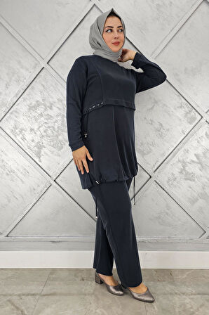 KADIN TAŞ DETALI BAĞCIKLI TESETTÜR TAKIM