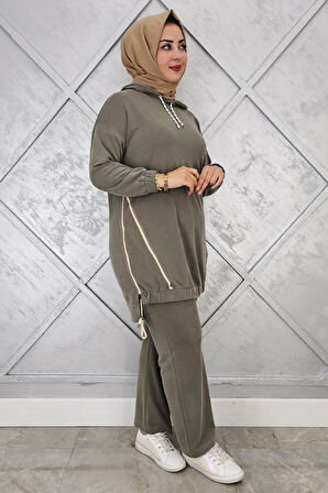 KADIN KAPÜŞONLU KOMBİNLİ TESETTÜR TAKIM