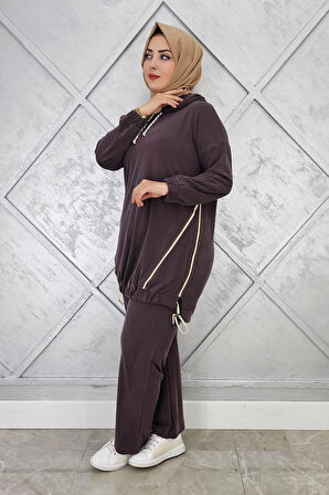 KADIN KAPÜŞONLU KOMBİNLİ TESETTÜR TAKIM