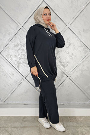 KADIN KAPÜŞONLU KOMBİNLİ TESETTÜR TAKIM