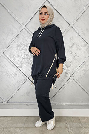 KADIN KAPÜŞONLU KOMBİNLİ TESETTÜR TAKIM
