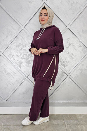 KADIN KAPÜŞONLU KOMBİNLİ TESETTÜR TAKIM